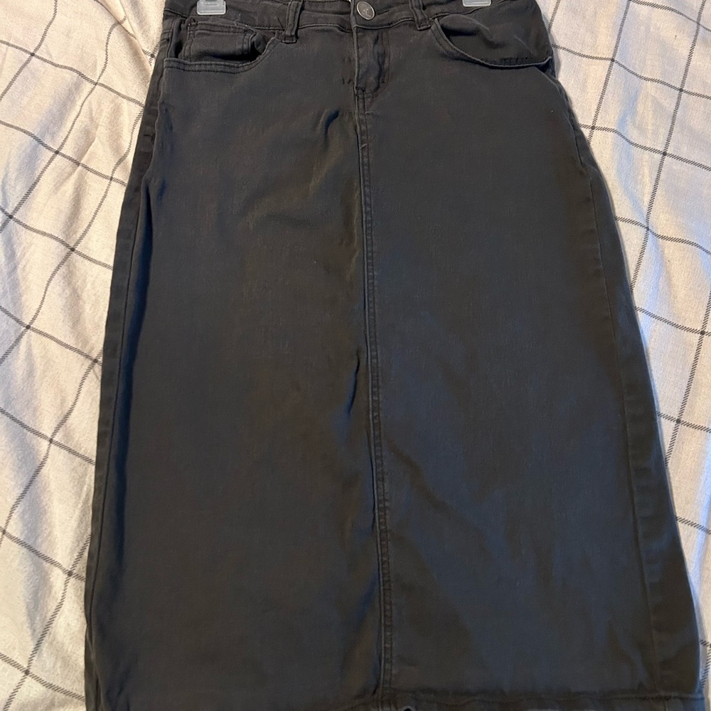 Inherit Remi Dark Grey Denim Skirt